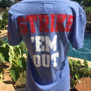 PINK Texas Rangers T-Shirt Strike ‘Em Out -Large